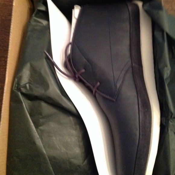 UGG Men's Cali Navy Leather Chukka Boots 12M - New in Box - Picture 5 of 8